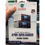 Katex KTX-758 40W output max 6-port super Charger Smart Display QC3.0