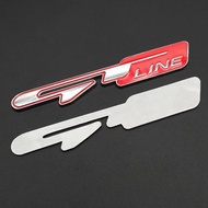 H.Rong 3D Metal Logo GT Line Emblem Badge Car Rear Trunk Sticker or KIA Sportage Ceed Stinger RIO EV
