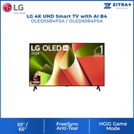 LG 55/65 inch 4K UHD Smart TV with AI B4 OLED55B4PSA / OLED65B4PSA | α8 AI Super Upscaling 4K | Free