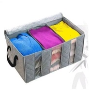 Storage Box Grey 65 Liter Bamboo Charcoal Clothing Boxer Clothes Place