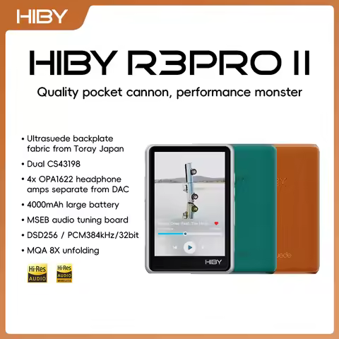 HiBy R3 Pro II / Gen 2 HiFi MP3 Music Player USB DAC Headphone AMP CS43198*2 OPA1622*4 4000mAh 480mW