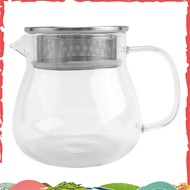 Heat Resistant Coffee Pot Hand Brewing Coffee Pot Steel Cover Transparent Sharing Pot Glass Brewing 