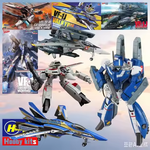 Hasegawa Macross VF‑1J Valkyrie Multi‑Variant GERWALK Battroid Mecha Kit for Premium Hobby Collector