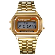 Taidu siêu mỏng F91W thể thao kỹ thuật số Đồng hồ kim loại với đa chức năng đèn ban đêm báo động