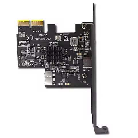 【BAAZ Fast 】Add on Cards PCI Express X2 to Type-E + Type-C Expansion Card USB3.2 GEN2 10Gbps ASM3142