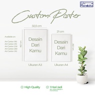 Custom Design A3 Free Print 1 Side Poster Carton A4 Paper Poster Wall Box Custom