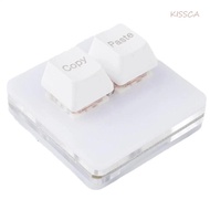 KISSCA Custom Mini 2 Key Keypad, Mini Red Switch Copy Paste Keypad, Hot Swap Illumination Keypad Acr