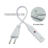 Socket Led strip Adaptor Lampu RGB 8 Mode  Kabel Socket Led strip Model Jepit