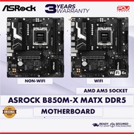ASROCK B850M-X NON-WiFi / WiFi AM5 DDR5 MATX MOTHERBOARD (3 YEARS WARRANTY)