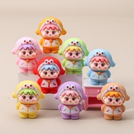 8pcs/Doraemon QQ Girl Resin diy Jewelry Desktop Decoration Key Chain Doll Pendant