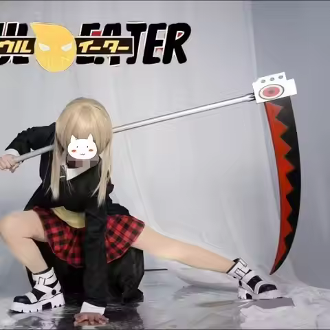 Maka Albarn Sickle Weapons Game Soul Eater Cosplay Prop Model Halloween Christmas Fancy Party Costum