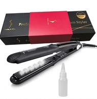 Hair straightener / steam function straightening electric iron tourmaline ceramic steam professional electric hair straightener flat iron hair iron shape