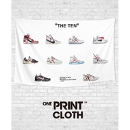 ow x nike joint off white tide brand shoe store live decoration background cloth poster tapestry tap