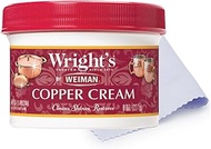 Wright's by Weiman Cream Copper and Brass Cleaner - Gently Cleans and Removes Tarnish without Scratc