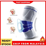 [1 Piece] Knee Guard Brace Compression Sleeve Elastic Wraps Silicone Gel Spring Support Sports Pelindung Lutut Sukan