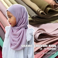SHAWL HEAVY CHIFFON BUDAK 4-9 TAHUN / SHAWL CHIFFON KIDS