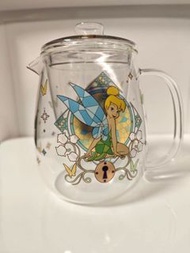 7-11 Disney 迪士尼系列彩繪玻璃水壺 / 玻璃茶壺連茶隔 / TinkerBell / 奇妙仙子 / 生日禮物 / 聖誕禮物 / 交換禮物