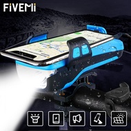 FIVEMI 5 IN 1 LED Bike Light Front USB Rechargeable Solar Horn Phone
