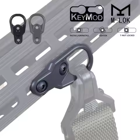 Tactical Sling Mount KeyMod GBB MLOK MS2 MS3 Sling Swivel for KeyMod System and M-LOK Hunting Access