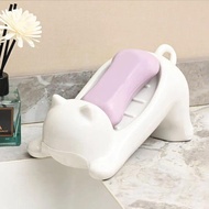 Cartoon Cat Soap Holder Organizer Bathroom Shower Soap Storage Box Fat Cat Soap Dish Case