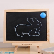 JENNIFERDZ Chalkboard With Stand Painting Wipeable Guide Board Desk Display To do List Wooden Easel