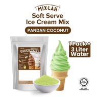 MIX-LAH Pandan Coconut Onde Onde Soft Serve Ice Cream Powder Mix Tepung Aiskrim 冰淇淋粉 Halal Premium Taste