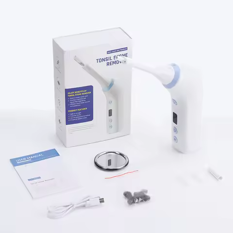 Portable Electric Tonsil Stone Remover Oral Irrigator with LED Light Oral Fresh Care for Tonsil Ston