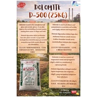 [25KG] Dolomite D-500 - Dolomite D‑500 enriches your soil, strengthens your industry, and supports s