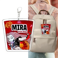 Demon Hunting Girl Group 2D Acrylic Keychains Xin Lamian Noodles Cup Series Anime Pendant  Figure Pu