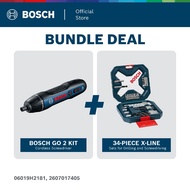 BOSCH [COMBO] GO 2 Kit Smart Screwdriver - 06019H2181 + BOSCH X-Line Classic Drill & Screwdriver Bit