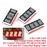 HT16K33/VK16K33 0.54 Inch 0.54‘’ 4 Bit Meter Digital Tube Module LED Display I2C Control 3.3V 5V for
