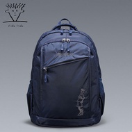 Fido Dido กระเป๋าเป้สะพายหลังแฟชั่นสําหรับผู้ชาย Street สไตล์อินเทรนด์ Oxford ปั่นซิปปิดกระเป๋าสะพาย