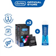 Durex Performance Bundle | Durex Mutual Climax Condoms Pack of 12 X 2 + Durex Lube 50ML