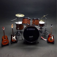 Miniature Drum Yamaha Brown And Miniature Guitar Exclusive