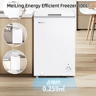Meiling 100L Energy-Saving Small Freezer Household Small Refrigerator Freezer Small Refrigerator Commercial White Freezer