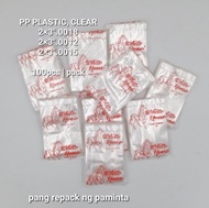 Clear Plastic Packaging for paminta White Horse Brand 2×3 repacking plastic 100pcs pack