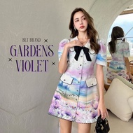 2XL(Forward) | BLT Special Mini Suit Dress Purple Floral Tone