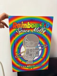 POPMART MEGA SPACE MOLLY 400% RAINBOW2.0 彩虹 (拆檢)
