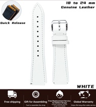 Genuine Leather Quick Release Watch Band 18cm to 24mm for Casio AE1200 Watch Straps 8 Color Tanning