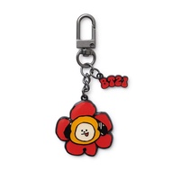 BT21 Flower Collection CHIMMY Character Metal Snap Keychain Key Ring Bag Charm with Clip