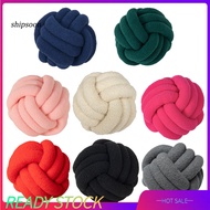 SN Deform-resistant Knot Pillow Braided Knot Pillow 22cm Round Ball Shape Sherpa Knot Pillow Soft So