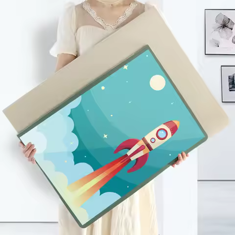 A2 Large Sketchbook Portfolio – Multi-Layered Art & Engineering Folder with Clear Sleeves for Poster