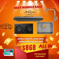 CDC VOUCHER-MEDIA Premium Kitchen Hood, Hob & Sink Bundle Set