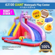 Play Center Slide Waterpark Children Toy Playground Swimming Pool Gelongsor Air Kolam Renang Mainan 