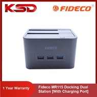 FIDECO (MR115) YPZ04-S2H-U3 DUAL BAY HDD DOCKING STATION WITH BUILT-IN 3 USB 3.0 HUB
