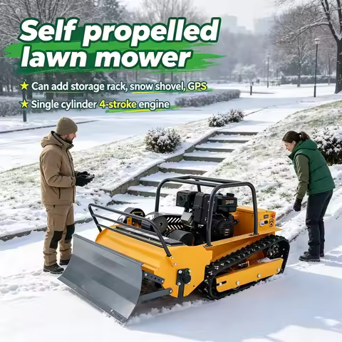 Customized lithium battery robotic mower works under wireless signals, storage rack holds repair too