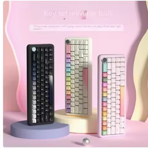 KEYNOVO YUNZII B68 Wireless Mechanical Keyboard 65% Layout 68 Keys Gasket Customized BT/2.4G/Type-c