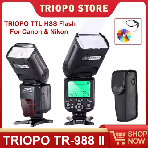 TRIOPO TR-988 II 2.4G Wireless TTL HSS Professional Camera Flash Speedlite for DSLR Canon 5D 6D Mark