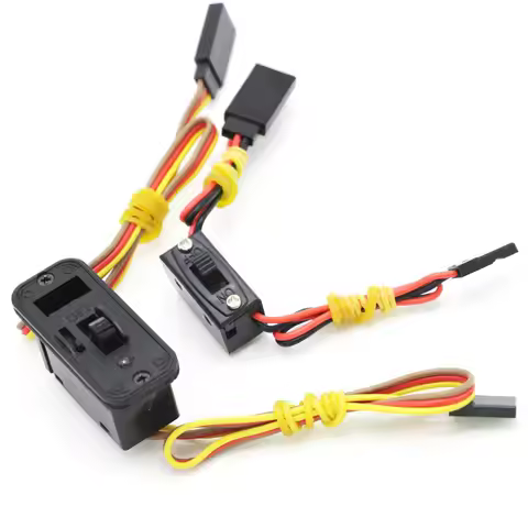 RC Switch Connectors Heavy Duty RC Switch with LED Display JR RC On Off Connectors Accessory for Rec