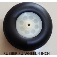Rubber PU wheel 4 inch Rubber Wheel 4 inch Airplane Wheel 10cm Rubber rubber wheel 100mm plastic hub